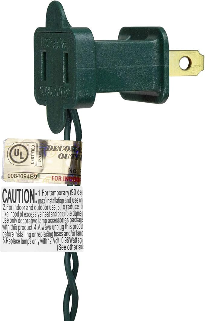 20-Count Clear Mini Christmas Light Set, 4ft Green Wire