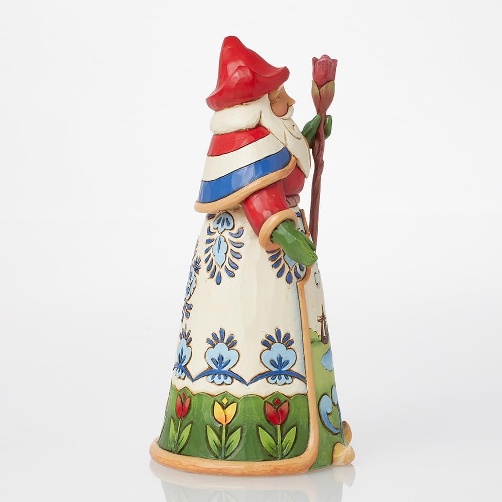 Enesco Jim Shore Heartwood Creek Christmas Around The World Dutch Santa Figurine, 7 Inch, Multicolor