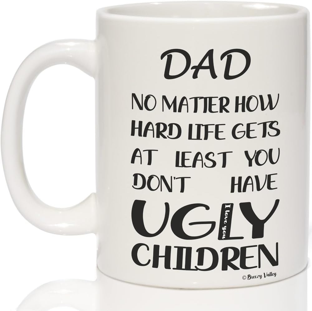Breezy Valley Fathers Day Dad Gifts Funny Mug for Dad from Daughter Son