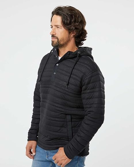Horizon Quilted Anorak Hooded Pullover | USA Decoration