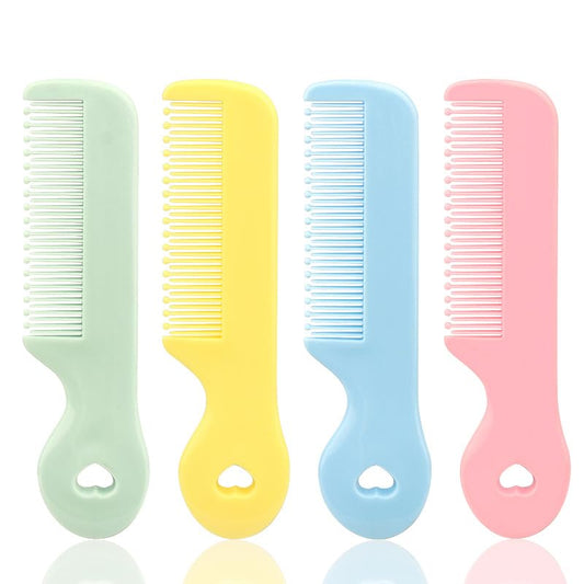 4 Pack Colorful Round Tip Baby Combs for Sensitive Scalp and Newborn Care