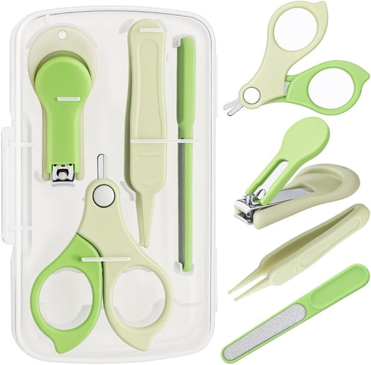 4 Pack Baby Nail Care Set Clippers Scissors Files Tweezers for Infant Toddler