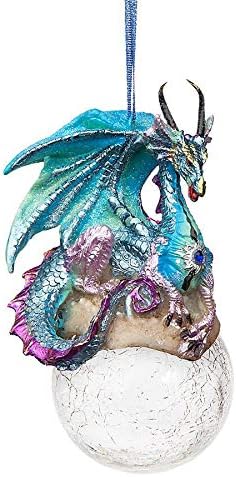 Design Toscano Frost The Gothic Dragon Holiday Ornament Christmas Decor, 5