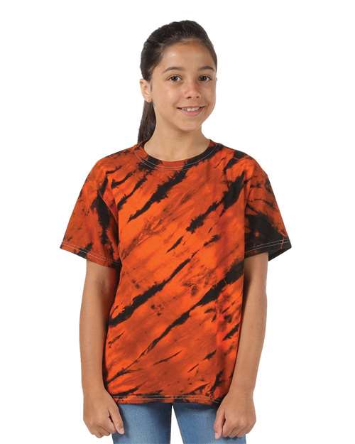 Tiger Stripe Tie-Dyed T-Shirt | USA Decoration