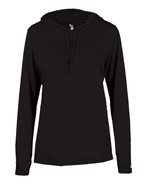 Badger Women's B-Core Long Sleeve Hooded T-Shirt