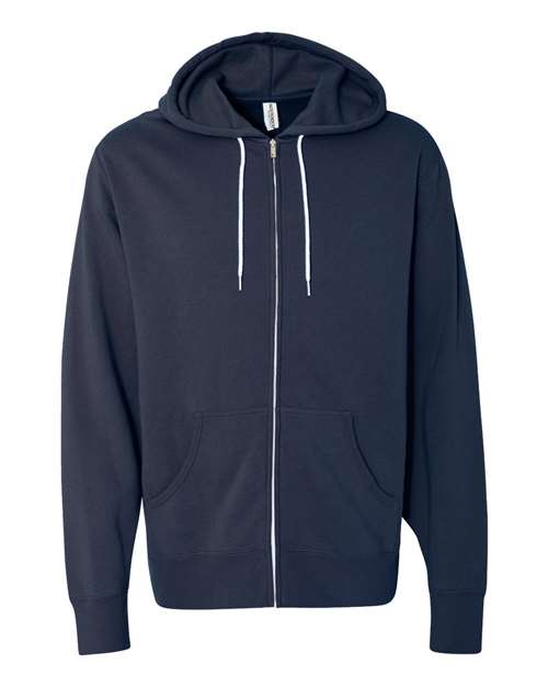 Lightweight Full-Zip Hooded Sweatshirt | USA Decoration
