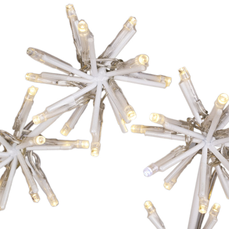 53In Cluster Snowflake Light with 804 Warm White Sparkling LED Lights