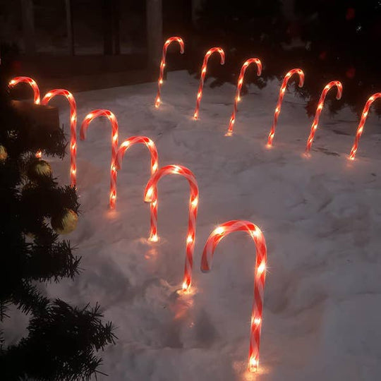 Candy Cane Solar Lights | USA Decoration®