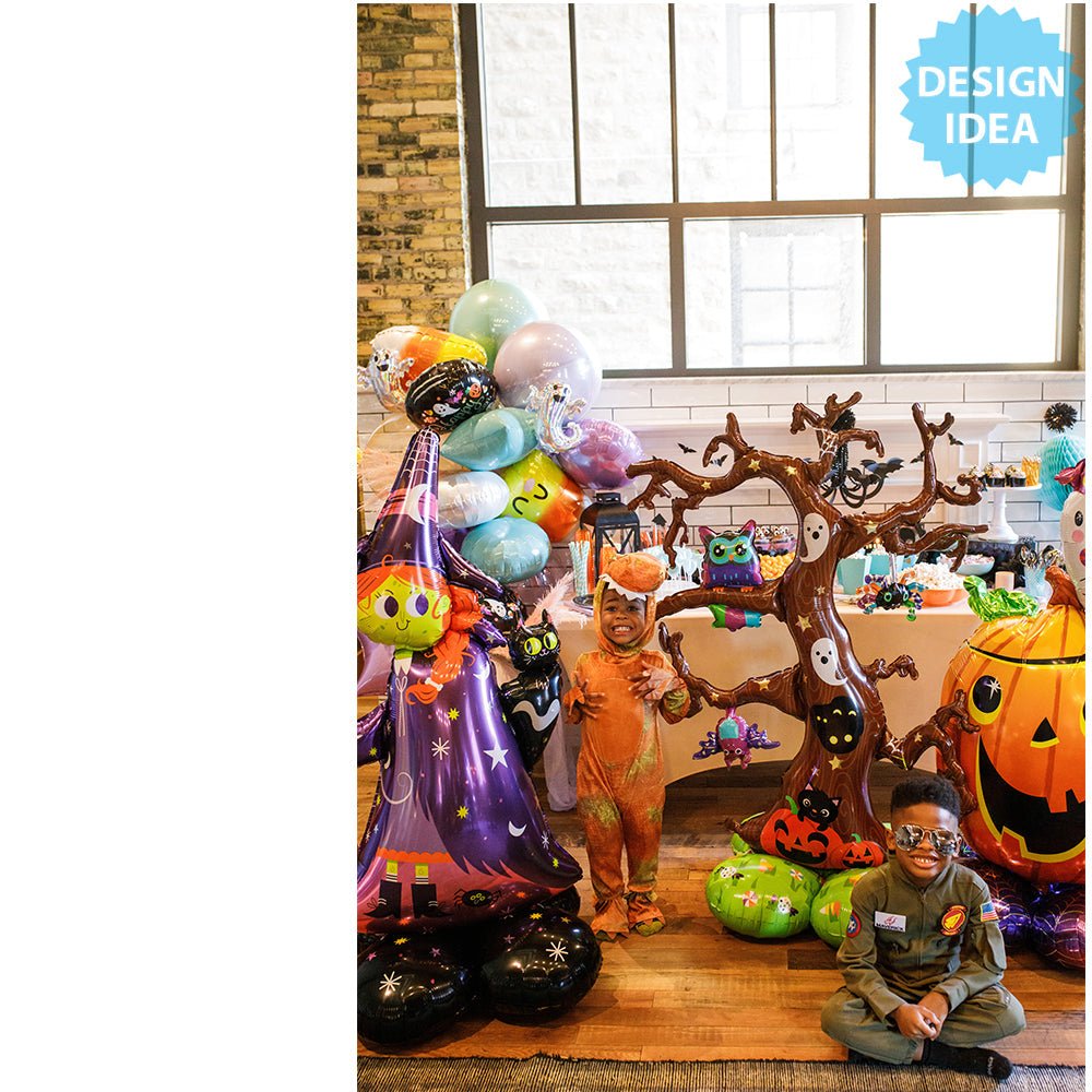 Halloween Pumpkin and Ghost AirLoonz Foil Balloon