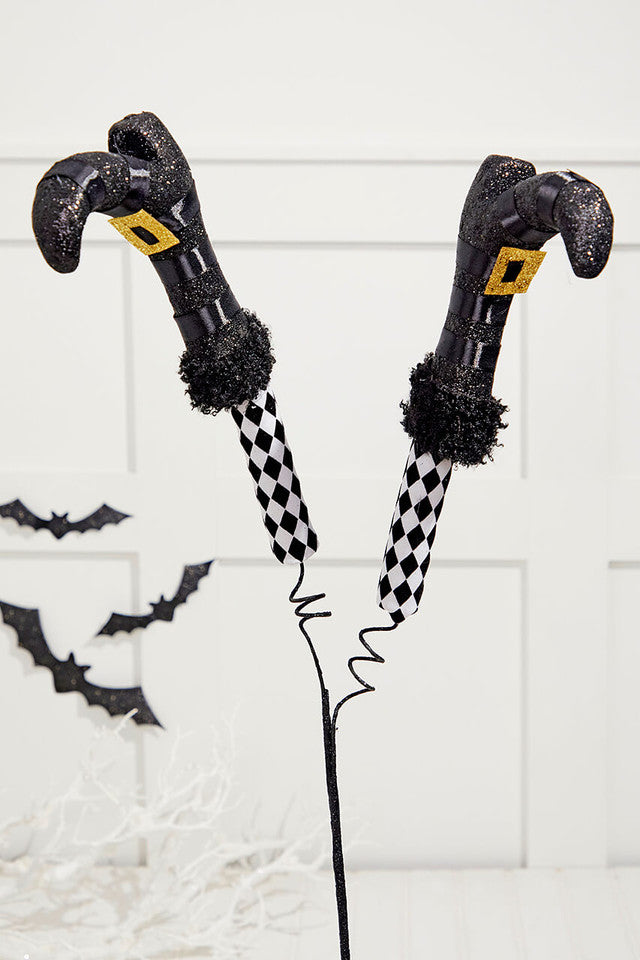 27” Halloween Witch Boots Spray for Whimsical and Spooky Decorations