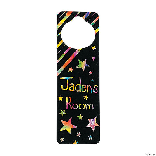 Magic Color Scratch Doorknob Hangers - 12 Pc. | USA Decoration®