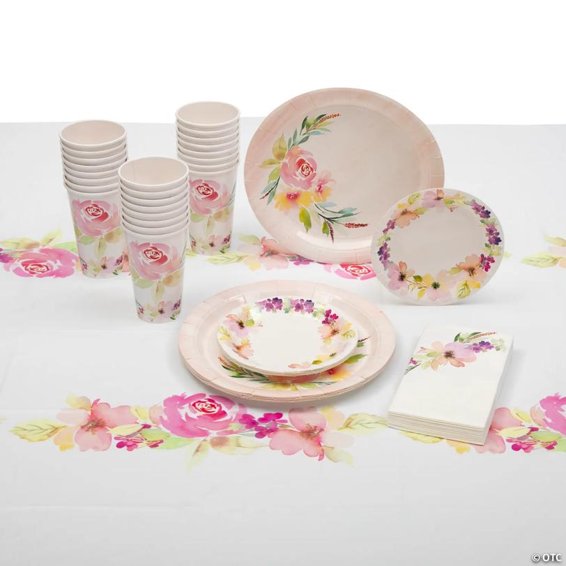 57 Pc. Garden Party Tableware Kit for 8 Guests | USA Decoration®