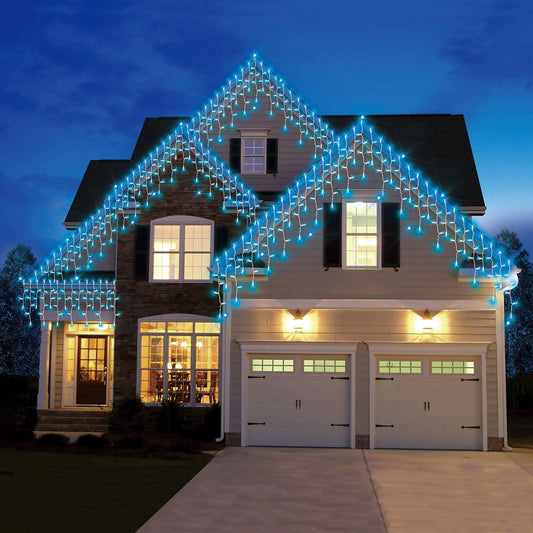 Member's Mark 300ct LED Icicle Lights, 18' Lighted Length | USA Decoration®