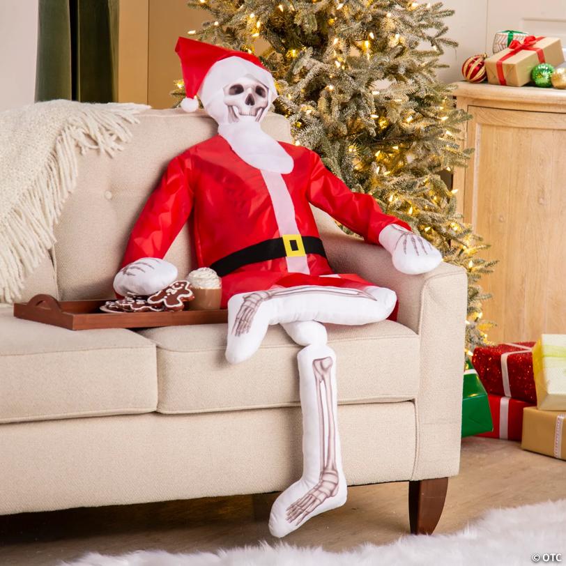 5-Foot Skeleton Plush Santa Outfit Kit - 4 Pc.