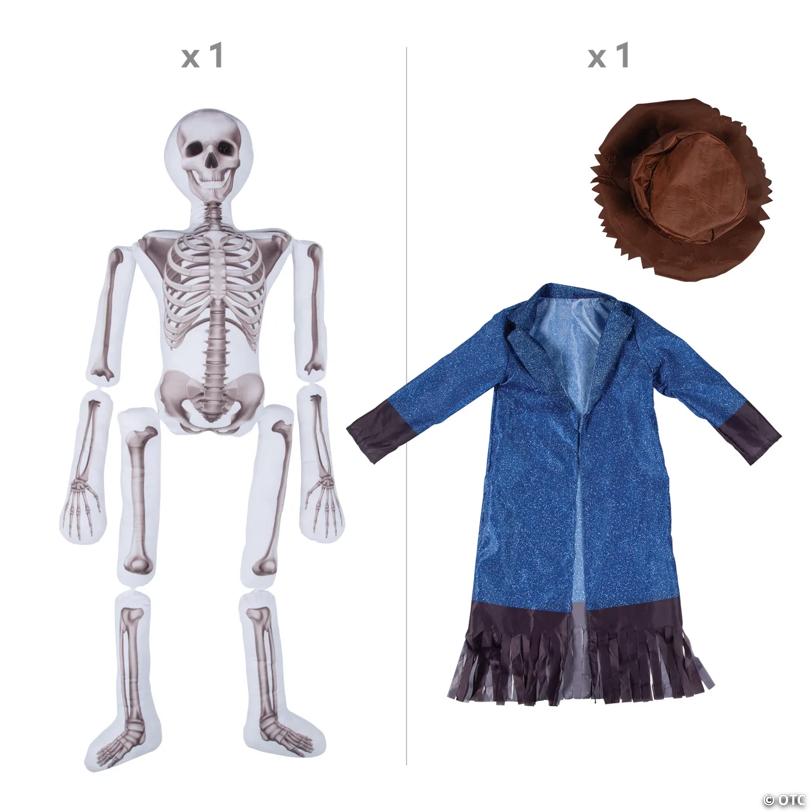5-Foot Skeleton Plush Scarecrow Outfit Kit - 3 Pc.