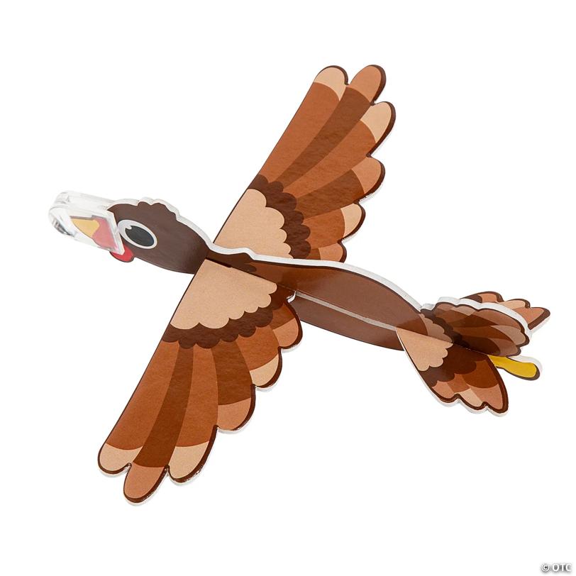 5 1/2" x 1 1/2" Multicolor Turkey Foam Gliders – 12 Pc.