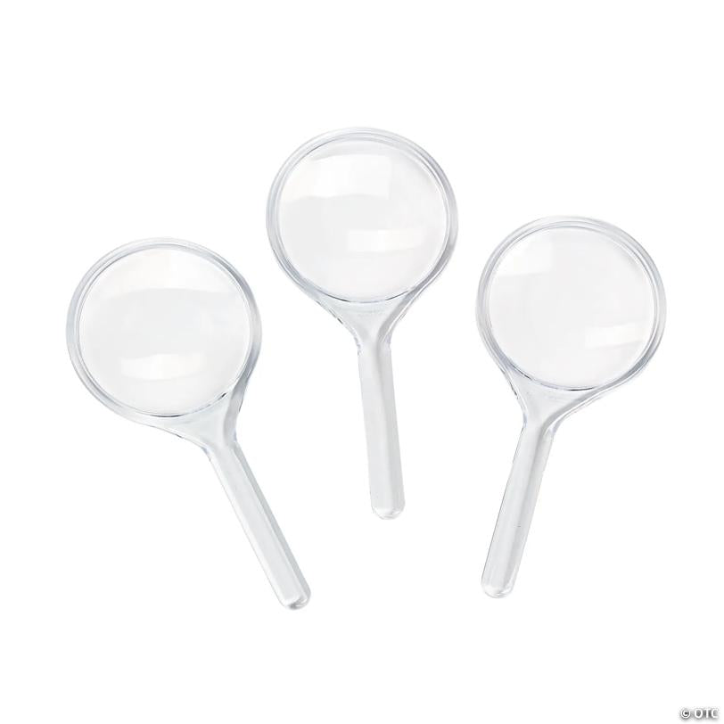 5 1/4" 4x Everyday Fun Clear Plastic Magnifying Glasses - 10 Pc.