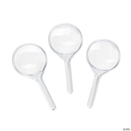 5 1/4" 4x Everyday Fun Clear Plastic Magnifying Glasses - 10 Pc.