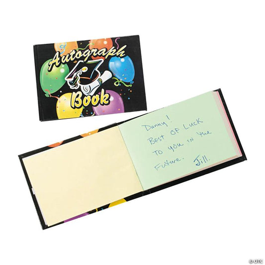 5 1/4" x 3 3/4" Graduation Hardcover Autograph Notebooks - 12 Pc. | USA Decoration®
