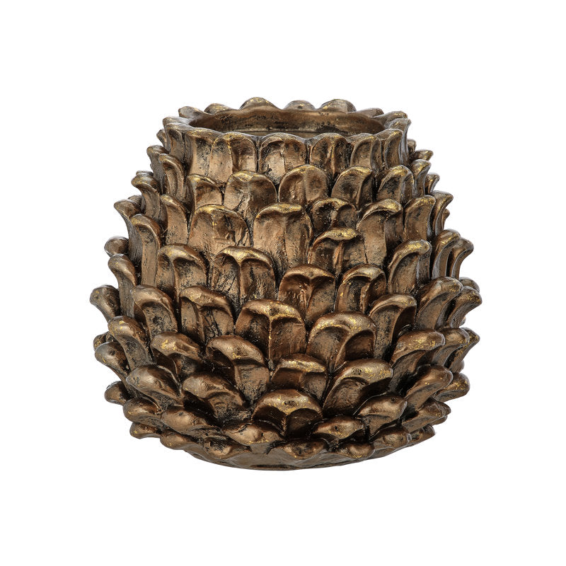 5" Resin Pinecone Candle Holder