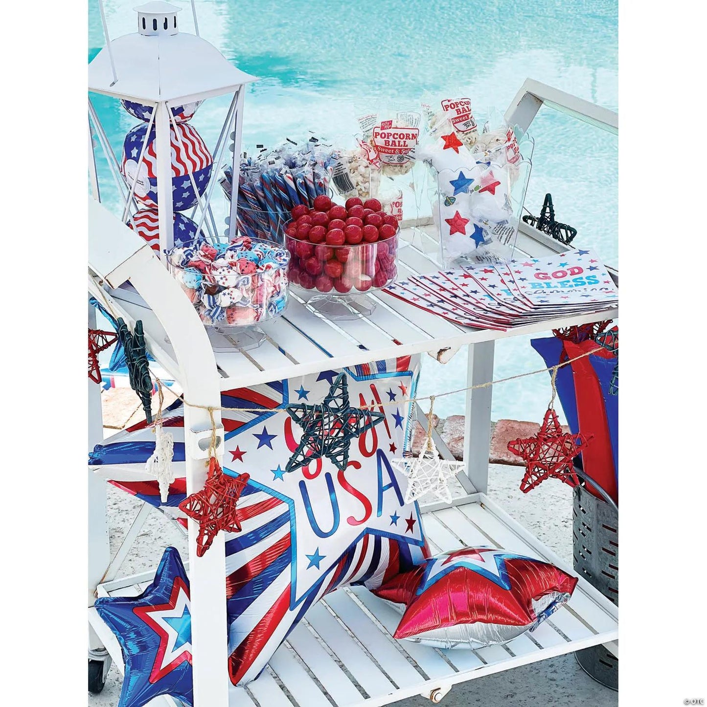 5" 2 lbs. Patriotic Red, White & Blue Fruit Flavors Candy Sticks - 80 Pc.