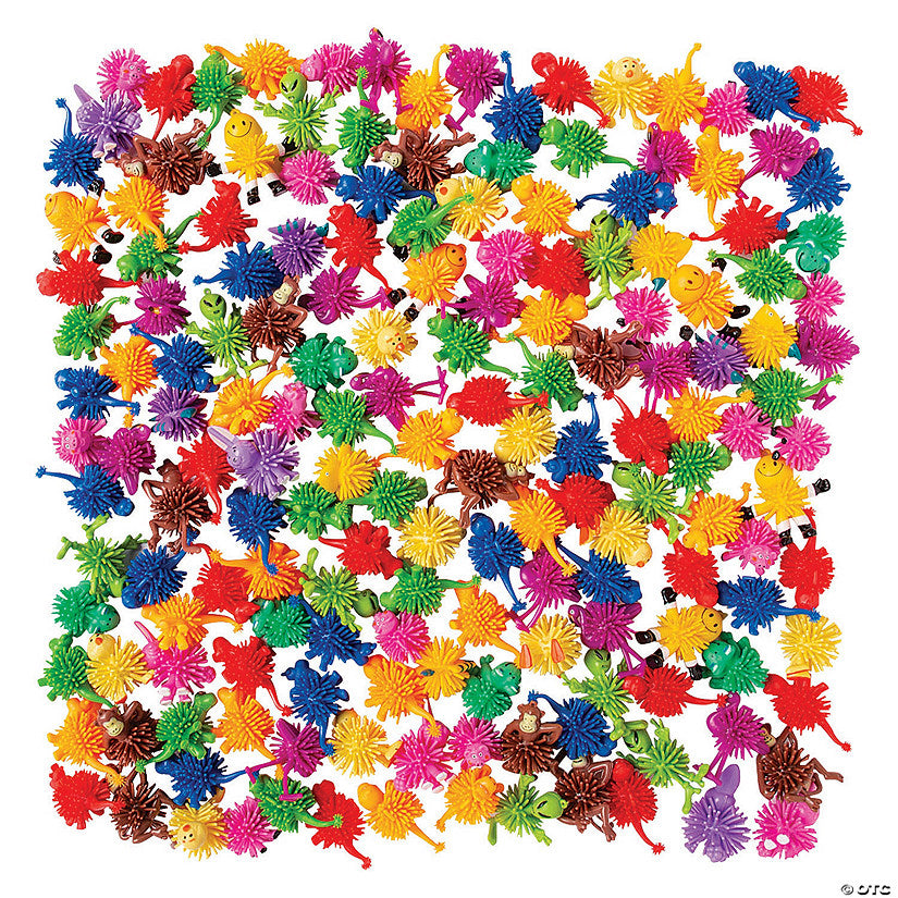 200 Piece(s): 1 1/2" - 2" Mega Bulk 200 Pc. Mini Porcupine Solid Color Vinyl Character Assortment | USA Decoration®