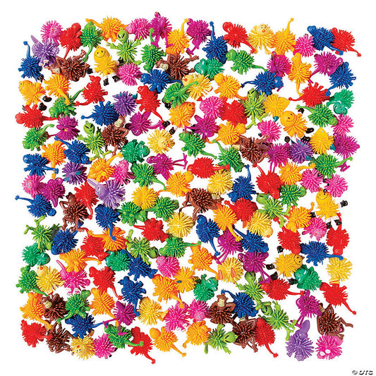 200 Piece(s): 1 1/2" - 2" Mega Bulk 200 Pc. Mini Porcupine Solid Color Vinyl Character Assortment | USA Decoration®