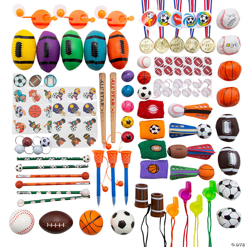 250 Piece(s): Bulk 250 Pc. Sports Novelty Toy & Handout Assortment | USA Decoration®