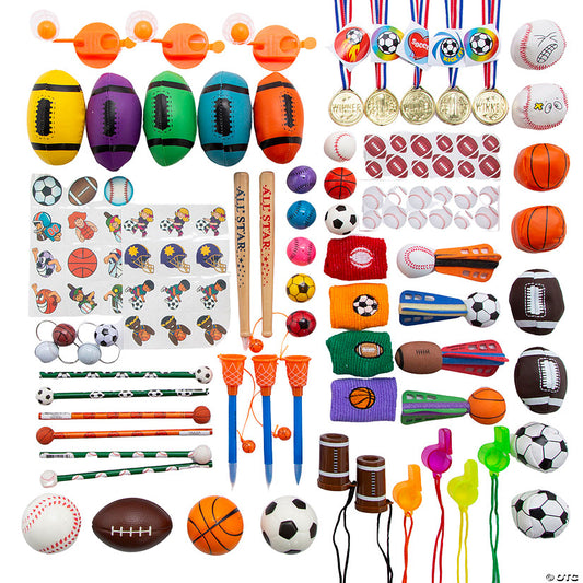 250 Piece(s): Bulk 250 Pc. Sports Novelty Toy & Handout Assortment | USA Decoration®