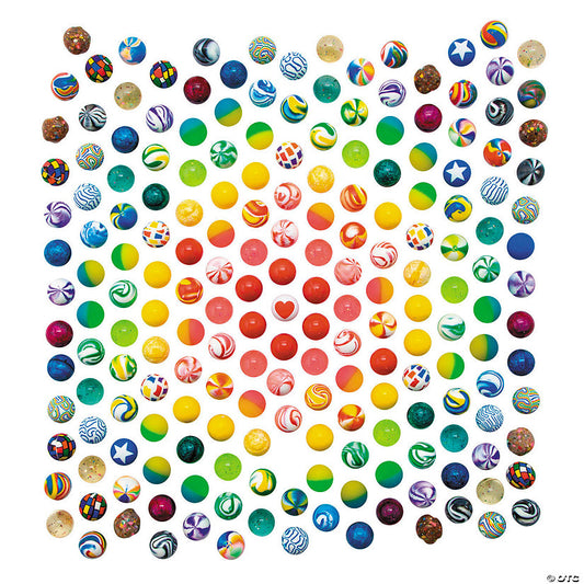 240 Piece(s): 3/4" - 1 1/2" Mega Bulk 240 Pc. Mini Rubber Bouncy Ball Assortment | USA Decoration®