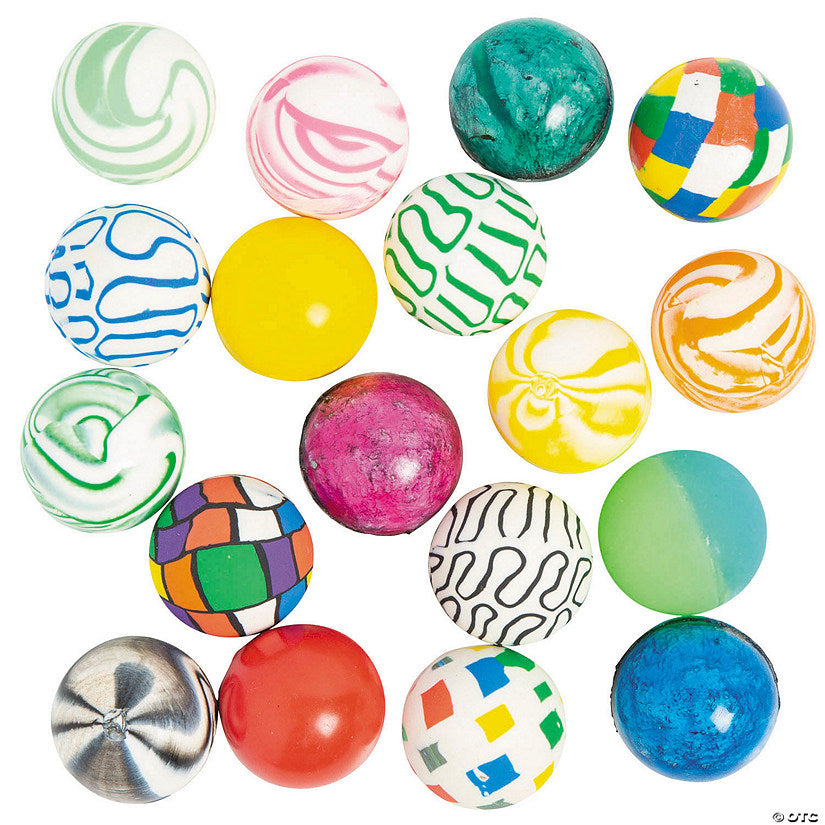48 Piece(s): 1 1/2" Bulk 48 Pc. Mini Multicolor Rubber Bouncy Ball Assortment | USA Decoration®