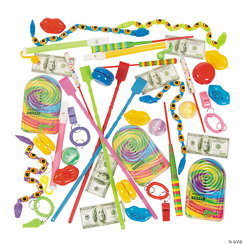 Bulk 50 Pc. Bright Deluxe Toy Assortment | USA Decoration®