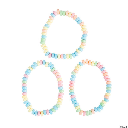10 1/2" Stretchable Multicolor Fruit Hard Candy Necklaces - 24 Pc. | USA Decoration®