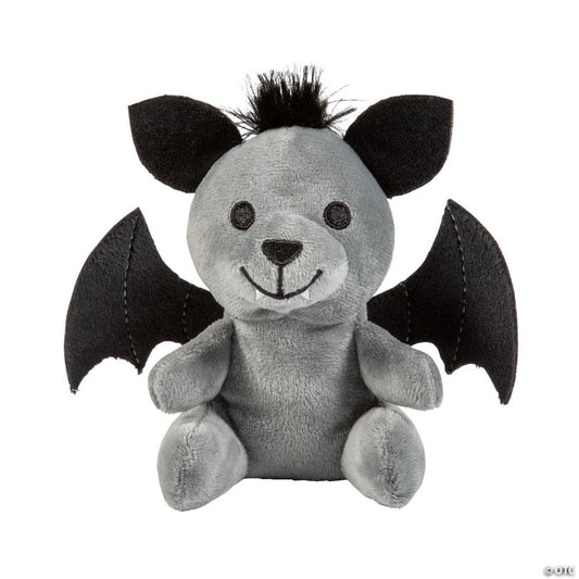 5" Black & Gray Stuffed Bears with Bat Wings & Ears - 12 Pc.
