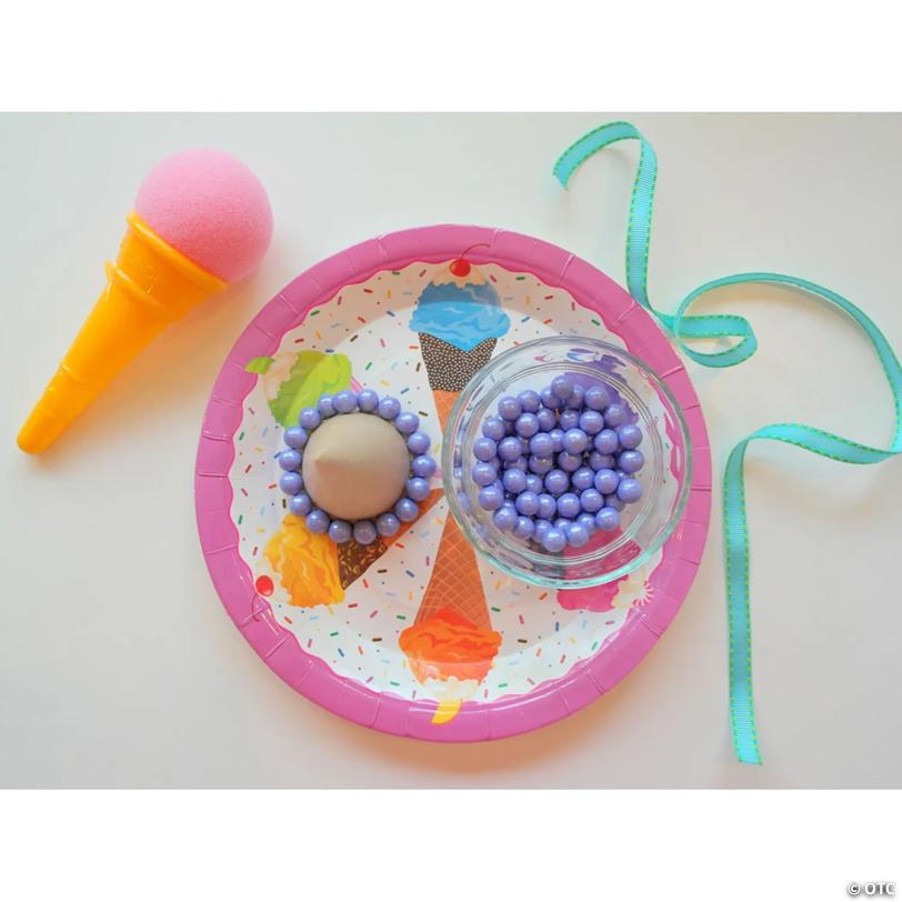 5" Classic Plastic Ice Cream Cone Shooters with Foam Ball - 12 Pc.