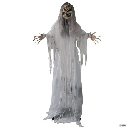 5 Ft. 6" Sonic Standing Gray Skeleton Reaper Halloween Decoration