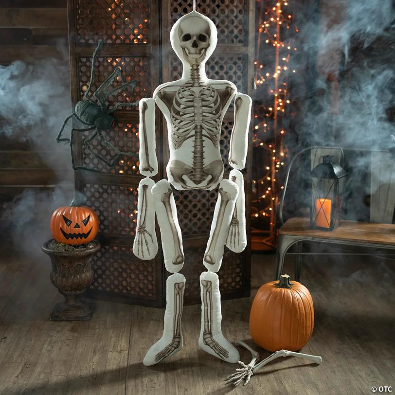 5 Ft. Halloween Stuffed Skeleton Pillow Halloween Decoration