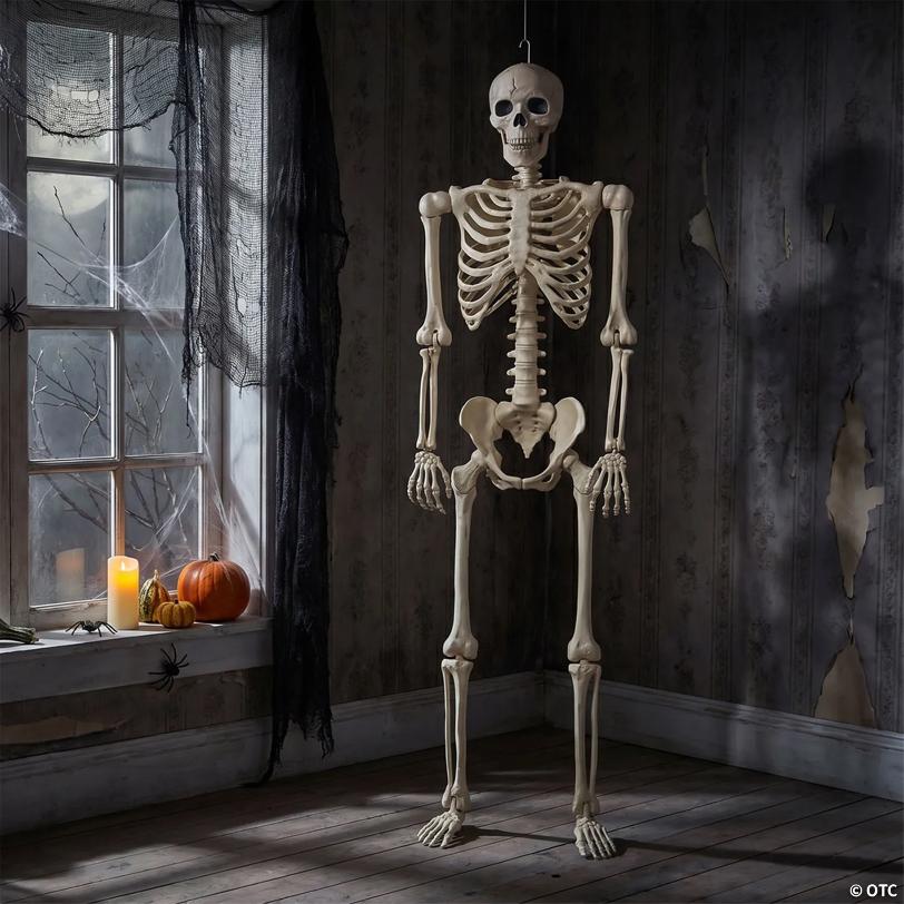 5 Ft. Hanging Multi Pose-N-Stay Life-Size Skeleton Halloween Decoration