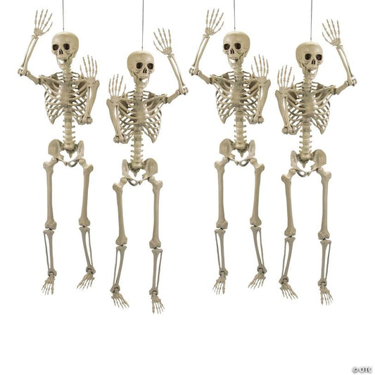 5 Ft. Life Size Posable Skeleton Halloween Decorations - 4 Pc.