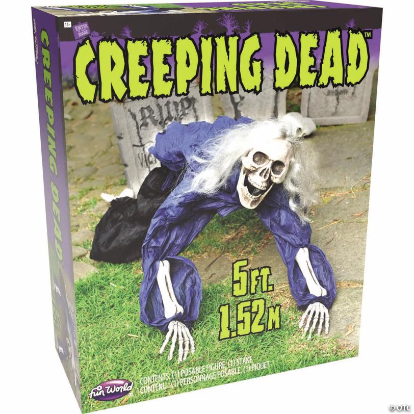 5 Ft. Posable Crawling Skeleton Halloween Outdoor Decoration