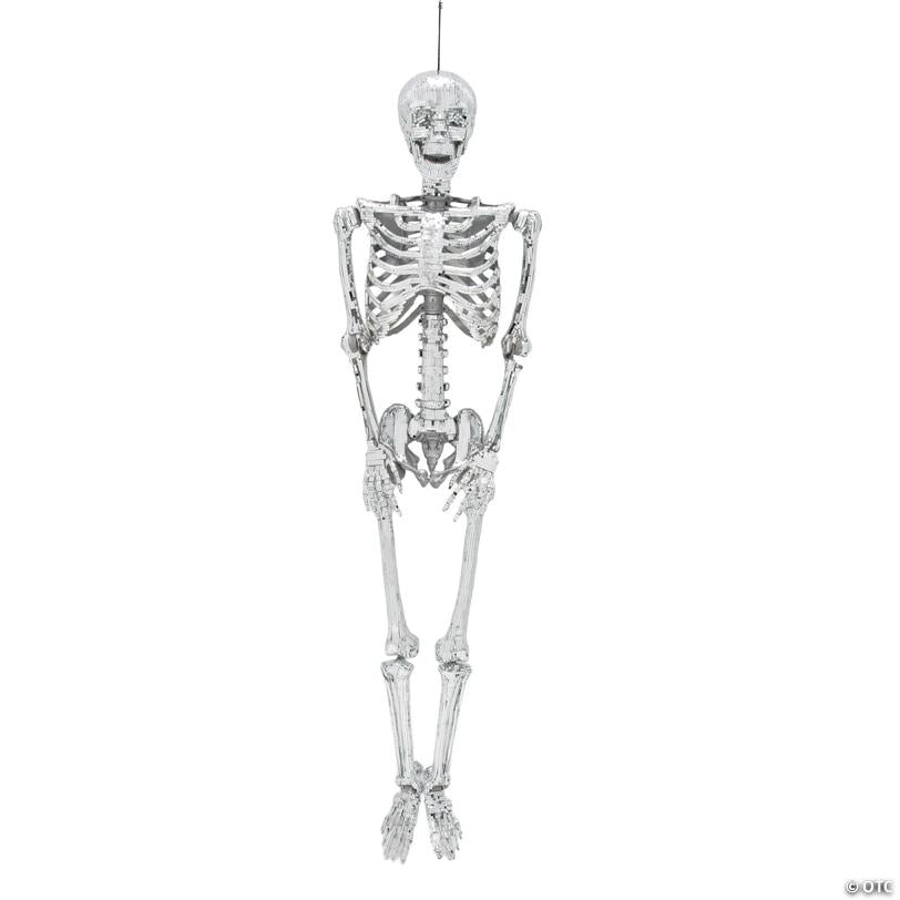 5 Ft. Posable Disco Skeleton Halloween Decoration