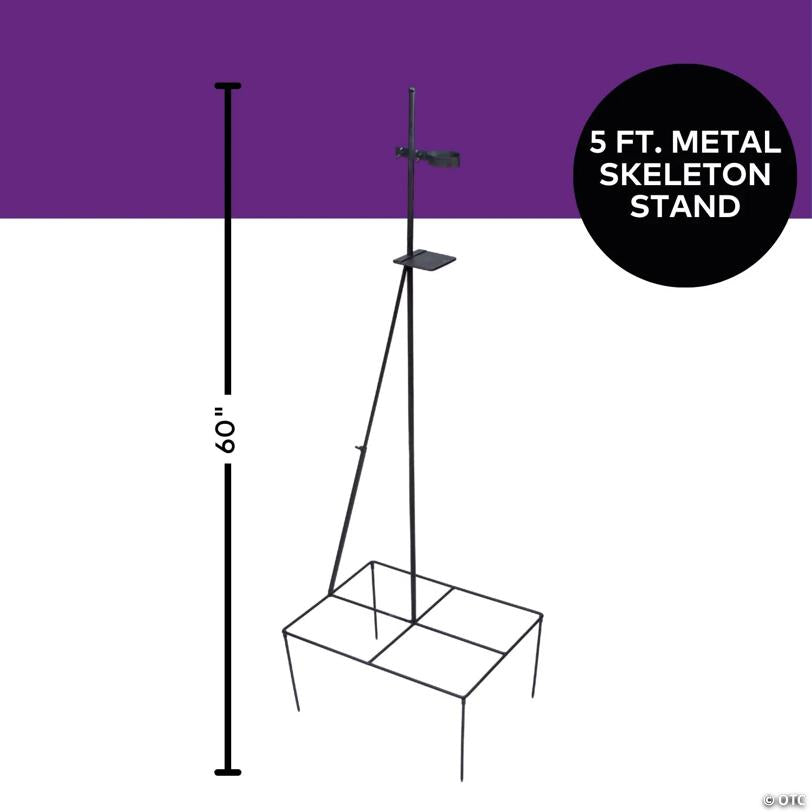 5 Ft. Skeleton Stand Halloween Decoration Display
