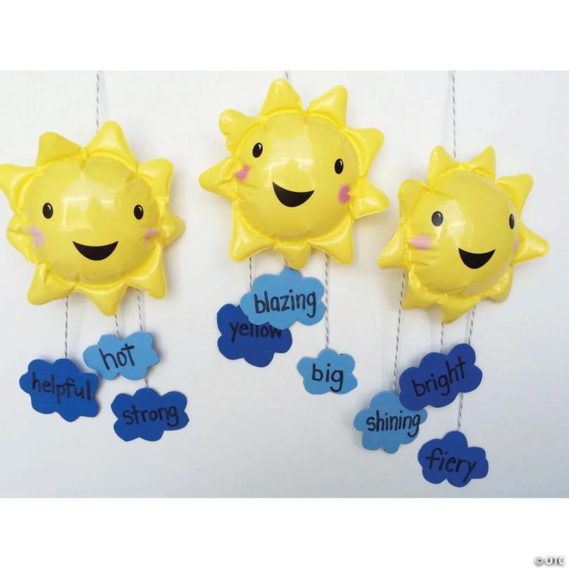 5" Mini Inflatable You Are My Sunshine Sun Shape Beach Balls - 12 Pc.