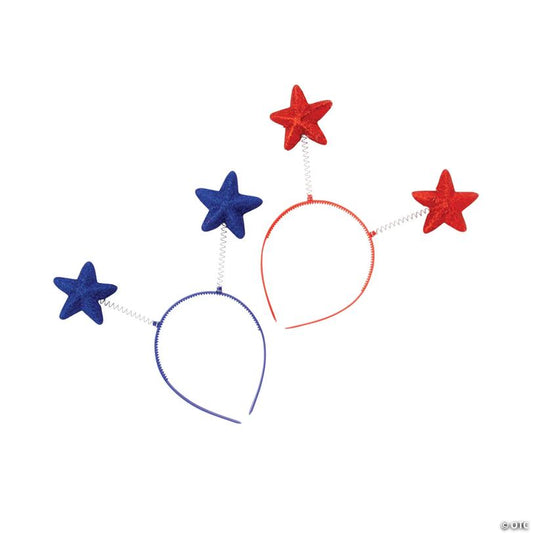 5" Patriotic Red & Blue Star Head Boppers – 12 Pc.