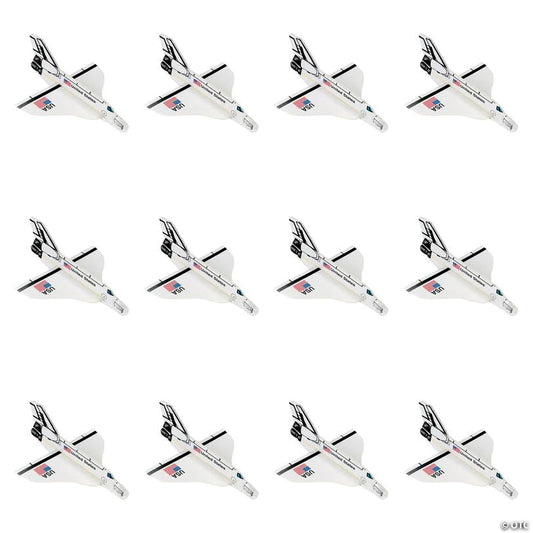 5" USA Space Shuttle Foam Gliders with Weighted Nose - 12 Pc.