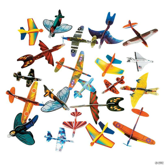 5" - 9" Bulk 48 Pc. Bright Colors & Patterns Glider Assortment