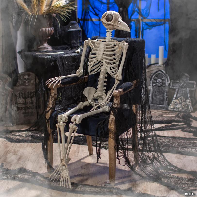 5 ft. Bird Man Plastic Jointed Skeleton Decoration