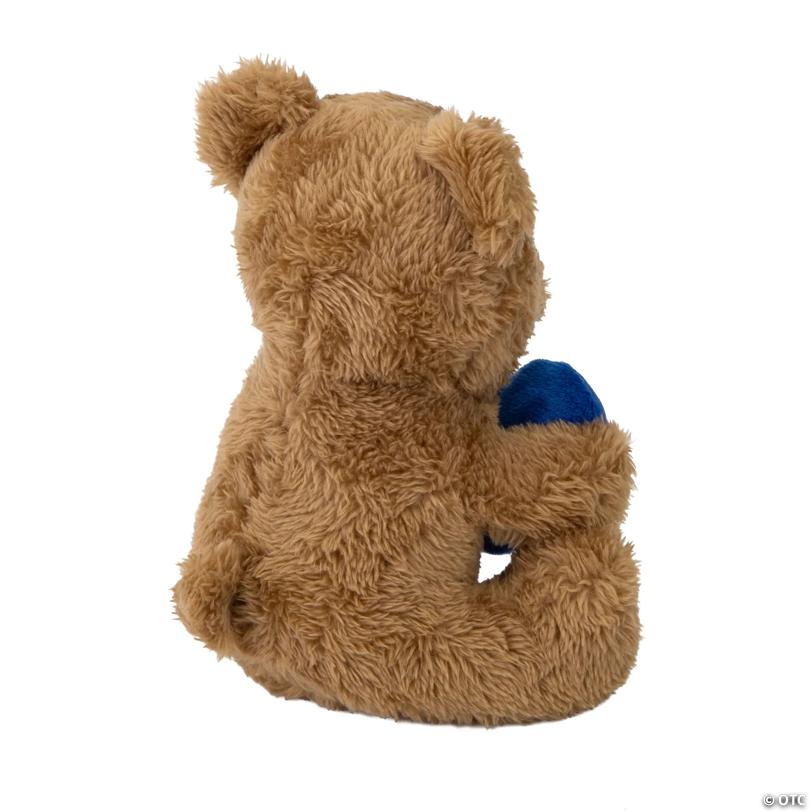 5" x 6" Patriotic Fuzzy Stuffed Brown Bears with Heart - 12 Pc.