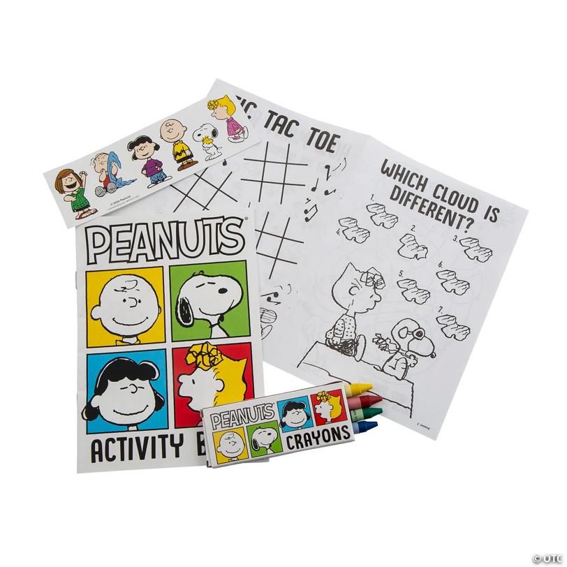 5" x 7" Peanuts Coloring Activity Books with Crayons – 12 Pc.