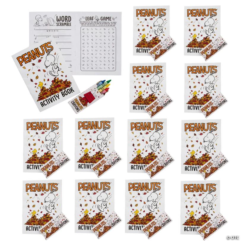 5" x 7" Peanuts Snoopy & Woodstock Fall Coloring Activity Books with Crayons – 12 Pc.